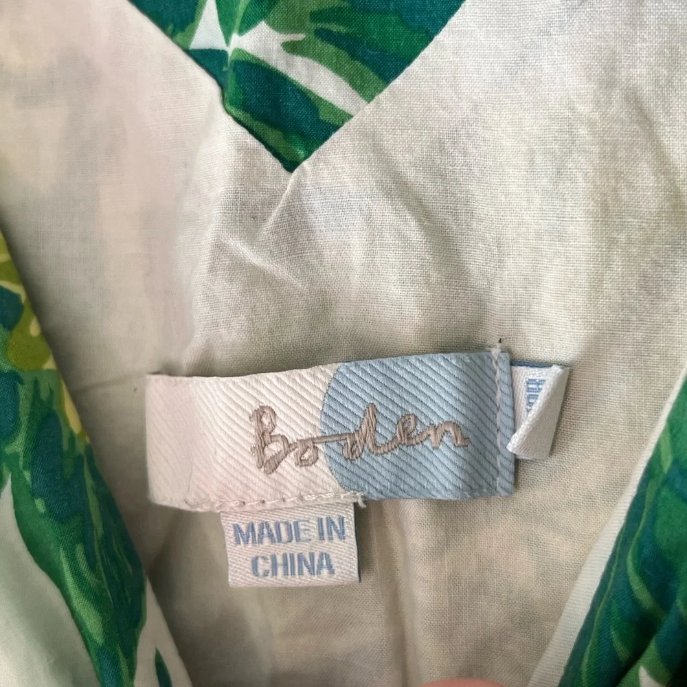 Floral Bontanical Garden Girl Boden Amalfi Dress 100% Cotton Women’s Size 6 R - Picture 5 of 8